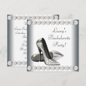 Elegante hoge hakken vrijgezellenfeest kaart (Voorkant / Achterkant)