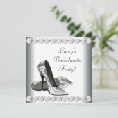 Elegante hoge hakken vrijgezellenfeest kaart (Staand voorkant)