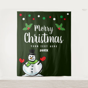Elegante Holiday Kerstfeest foto achtergrond Wandkleed
