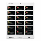 Elegante Holly Evergreen Kerst Retouradres Etiket (Full Sheet)