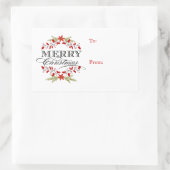 Elegante Holly Kerst Typografie Gift Labels (Tas)