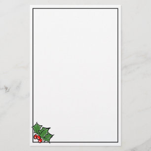 Elegante Holly Leaves bessen kerst juichen Briefpapier