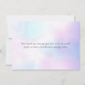 Elegante Holografische Groene Bladeren Bedankt (Achterkant)