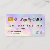 Elegante Holografische Kapsalon Credit Kaart (Voorkant)