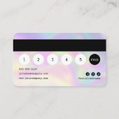 Elegante Holografische Kapsalon Credit Kaart (Achterkant)