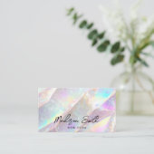 Elegante Holografische Opal Edelsteen Visitekaartje (Staand voorkant)