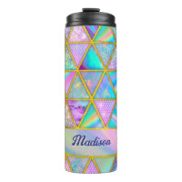 Elegante holografische trendy faux goud geometrisc