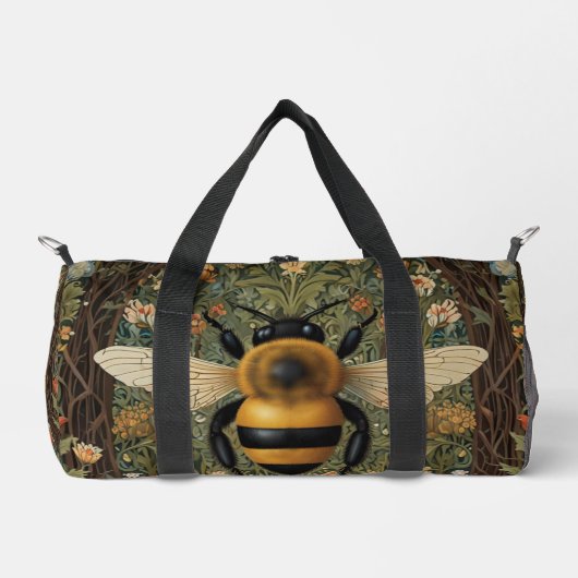 Elegante hommel botanische bloemkunst plunjezak (Voorkant)