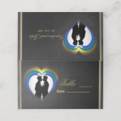 Elegante homo silhouetten. (Buitenkant ongevouwen)