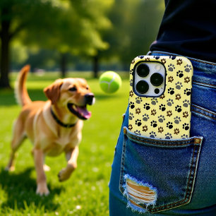 Elegante hond huisdier poten crème Case-Mate iPhone 14 pro hoesje