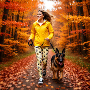 Elegante hond huisdier poten crème leggings