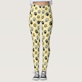 Elegante hond huisdier poten crème leggings (Voorkant)