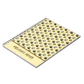 Elegante hond huisdier poten crème notitieboek (Linkerzijde)