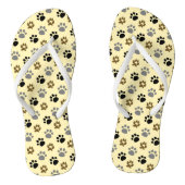 Elegante hond huisdier poten crème teenslippers (Voetbed)