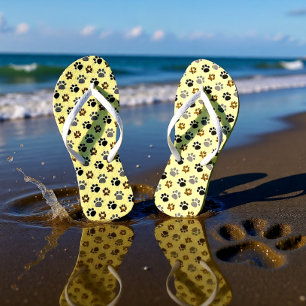 Elegante hond huisdier poten crème teenslippers