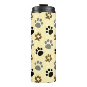 Elegante hond huisdier poten crème thermosbeker (Voorkant)