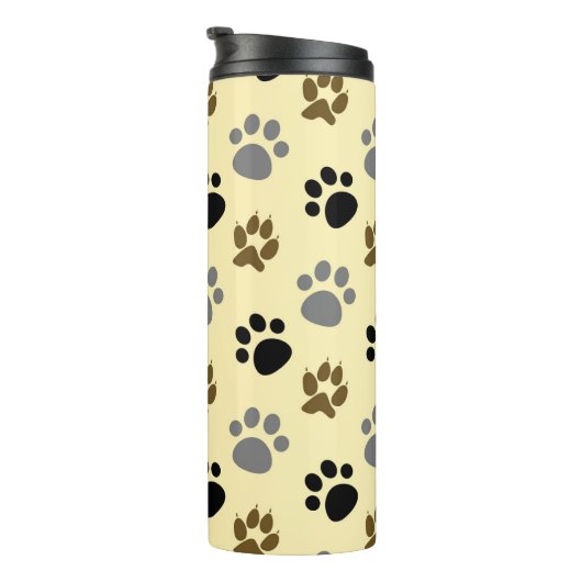 Elegante hond huisdier poten crème thermosbeker (Geroteerd rechts)