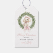 Elegante Hond Vrolijk Kerstcadeau Labels Cadeaulabel (Voorkant)