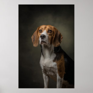 Elegante honden silhouet poster