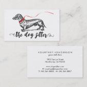 Elegante hondenoppas visitekaartje (Voorkant / Achterkant)