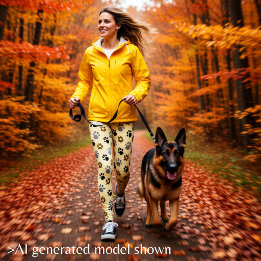 Elegante hondenpootjes crème legging