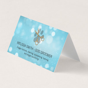 Elegante hondentrimmer Blue Boke Visitekaartjes