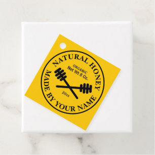 Elegante honingpot gunst tags voor bijenstal bedankjes labels