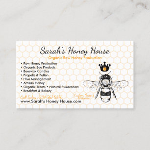 Elegante Honingraat Professionele Honingbij Visitekaartje