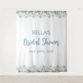 Elegante Hoofd Pers Winter Bruidsuitnodiging Wandkleed (Voorkant)