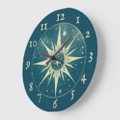 Élégante horloge bleue cosmique (Angle)