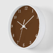 Élégante horloge Brown au chocolat foncé (Angle)