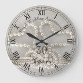 Élégante horloge de 30e Mariage Pearl (Recto)