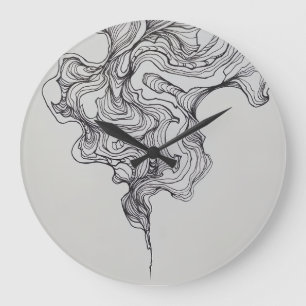 Élégante horloge de ligne de perles