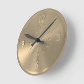 Élégante horloge métallique couleur or (Angle)