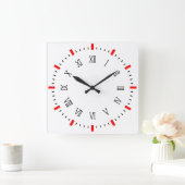 Élégante horloge murale acrylique Carré moderne de (Maison)