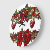 Elégante horloge murale de Noël PERSONNALISER (Angle)