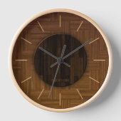 Élégante horloge murale en bois (Recto)