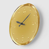 Élégante horloge murale en or brillant acrylique (Angle)