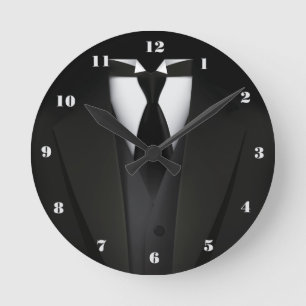 Élégante horloge murale noire pour hommes