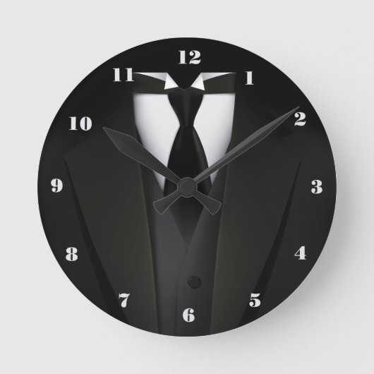 Élégante horloge murale noire pour hommes (Recto)
