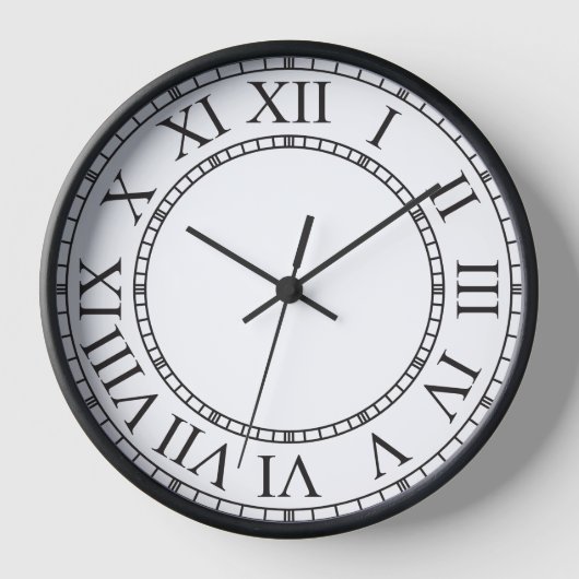 Elégante horloge murale numérique romaine ⏳ classi (Recto)