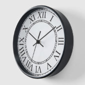 Elégante horloge murale numérique romaine ⏳ classi (Angle)