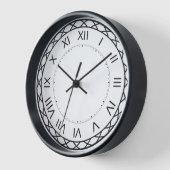 Elégante horloge murale numérique romaine ⏳ classi (Angle)
