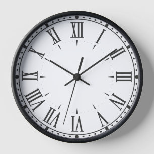 Elégante horloge murale numérique romaine ⏳ noir &