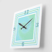 Élégante horloge murale verte à la menthe et à l'a (Angle)