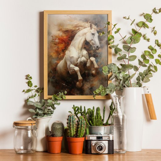 Elegante Horse Modern Decor Waterverf Perfect Poster