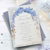 Elegante Hortensia Bloemenboog bruiloft Kaart