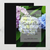 Elegante hortensia bloemenbruiloft kaart (Voorkant / Achterkant)