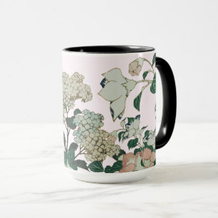 Elegante hortensia en botanische bloei mok