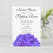 Elegante Hortensia's Lavendel paarse Vrijgezellenf Kaart (Staand voorkant)
